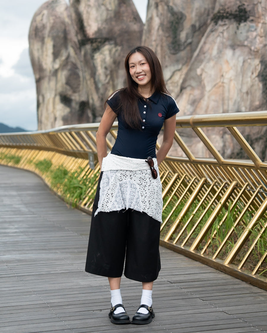 How others wore "EVERGARDEN" Lace Polo Tee