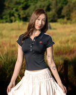 "EVERGARDEN" Lace Polo Tee