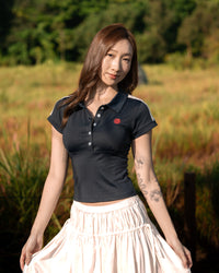 "EVERGARDEN" Lace Polo Tee