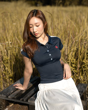 "EVERGARDEN" Lace Polo Tee
